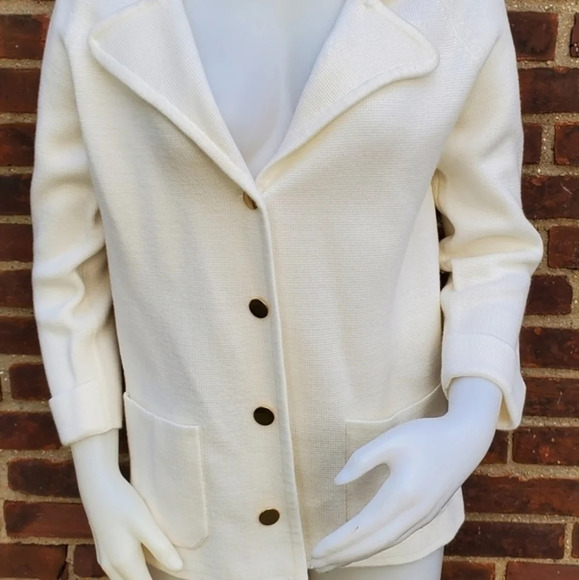 Leroy cream‎ Vintage cardigan M - Picture 9 of 9